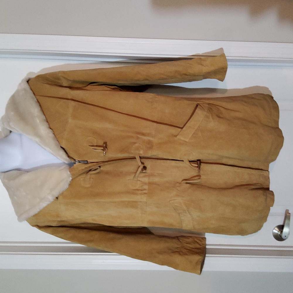 Womens leather coat.Size XL
